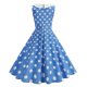 thumbnail image 2 of TaTaai Women's Bow Detail Sleeveless Dress Vintage Floral Print Round Neck Casual A Line Midi Dress Classical Style Soft Comfortable for Spring Summer Daily Gift, 2 of 5