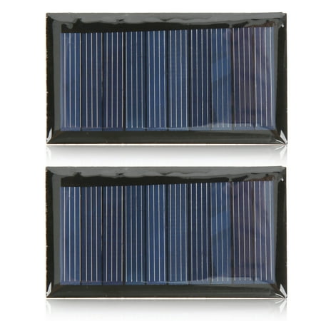 

2Pcs Solar Panel Good Light Transmittance 0.3W 5V 60MA 68x37mm Polysilicon Solar Cell Panel for Low Power Appliances