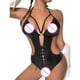 thumbnail image 5 of Gibobby Lencería sexy para mujer mujer Sexy charol ropa de dormir lencería tentación ropa interior camisón XXL)Negro, XXL), 5 of 5