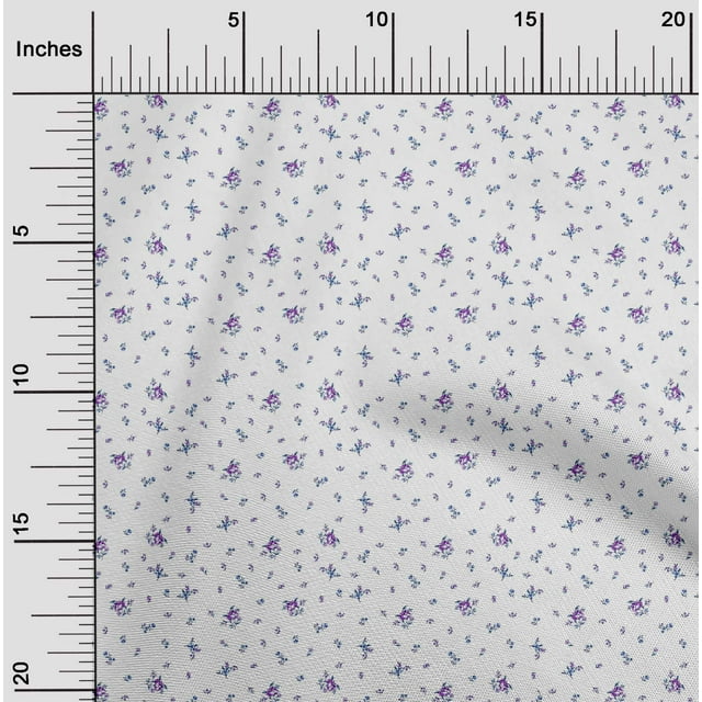 oneOone Viscose Chiffon Fabric Leaves & Flower Floral Print Fabric BTY 42 Inch Wide