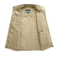 thumbnail image 5 of Rohuuque Men's Outdoor Fishing Vest Photography Utility Vest Solid Stand Collar Multi-Pocket for Outdoor ing Jacket Khaki, 5 of 9