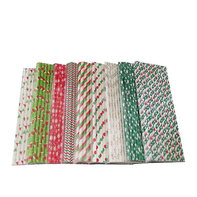 225 pajitas navideñas para beber.