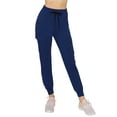 thumbnail image 2 of ALWAYS Women's Super Soft Casual Cargo Jogger Pants Navy M, 2 of 6