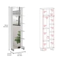 thumbnail image 3 of JERFIT Modern Linen Cabinet with Mirror Door, White Storage Organizer with Adjustable Shelves for Bedroom, Living Room, Entryway, 3 of 7