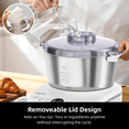 thumbnail image 5 of AIZIYO DoughChief, 7.4QT Dough Maker, Dough Mixer with Ferment Function, 304 Stainless Steel Bowl, Removeable lid, Face-up Touch Panel, Electric Dough Proofing Box for Pizza & Bread, 5 of 10