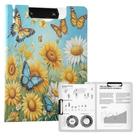 A4 Double Clip File Folder Binder Clipboards Waterproof Durable Foldable Folder Suitable for Office and Family Lovely Colorful Butterfly A4 Double Clip File Folder Binder Clipboards Waterproof Durable Foldable Folder Suitable for Office and Family Lovely Colorful Butterfly