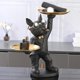 thumbnail image 3 of Francés Escultura Resina Perro con Bandeja para Sala de Estar , negro perfecl llavero de estatua de resina, 3 of 8