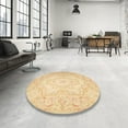 thumbnail image 4 of Ahgly Company Machine Washable Indoor Rectangle Traditional Brown Gold Area Rugs, 4' x 6', 4 of 7