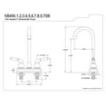 thumbnail image 2 of Kingston Brass KB498 4 Inch Center Bar Faucet - Satin Nickel, 2 of 2