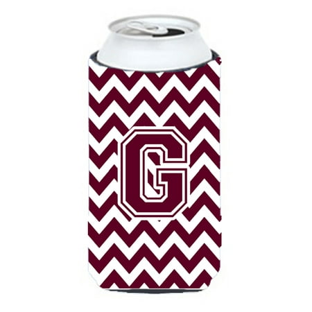 

Caroline s Treasures CJ1051-GTBC Letter G Chevron Maroon and White Tall Boy Hugger Tall Boy multicolor