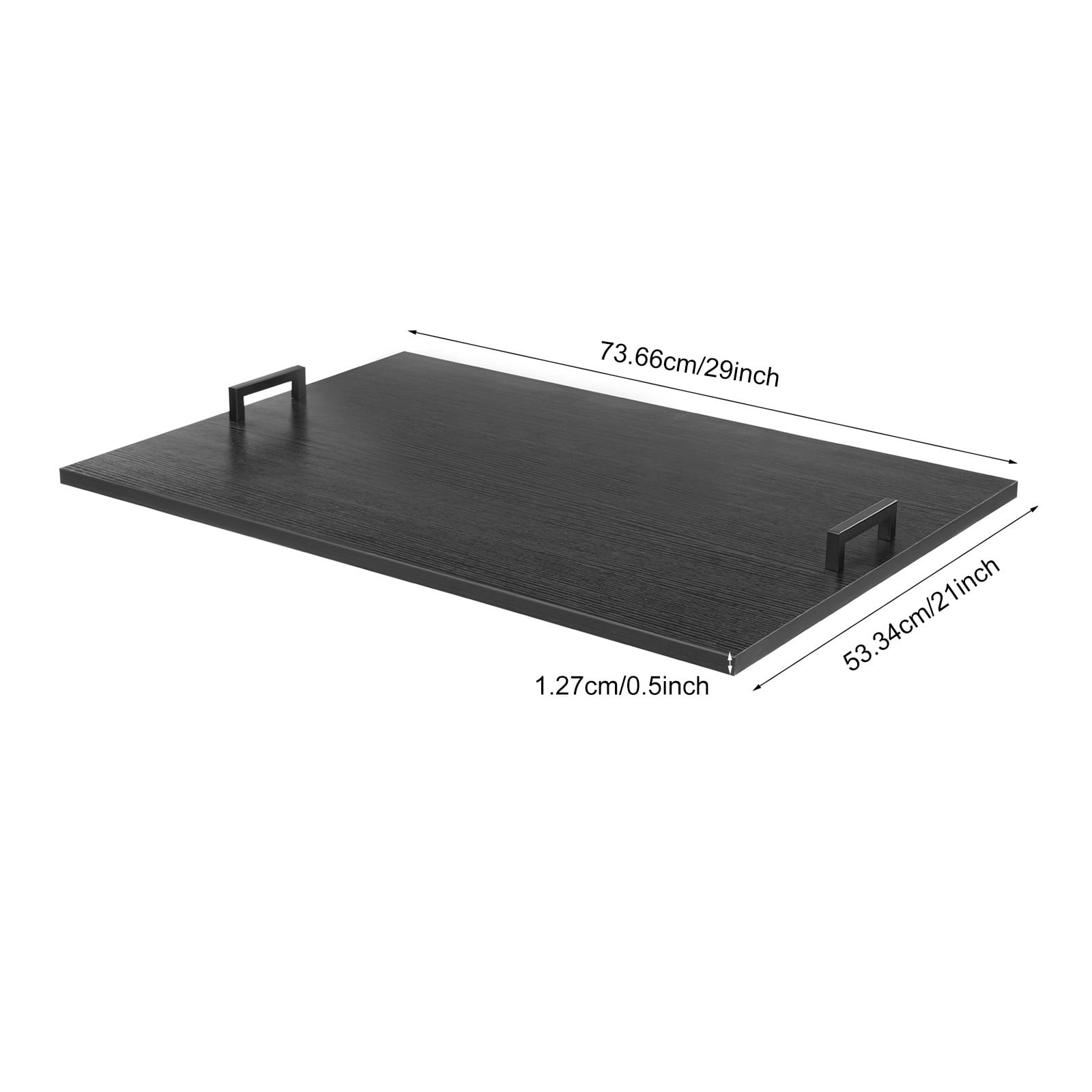 29*21*0.5 Modern Exquisite Appearance Rectangle Black Stove Top Cover With Handles for Cooktop Board