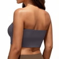thumbnail image 3 of Kingdiese Womens Plus Size's Solid Bandeau Bikini Top Strapless High Cut Swimwear For Pool And Beach Everyday Comfort And Bride Bathing Suits for Women plus Size, Size XL, 3 of 6