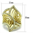 thumbnail image 2 of Luxe Jewelry Designs Women's Gold Ion Plated Ring with Top Grade Crystals - Size 6 (Pack of 2), 2 of 4