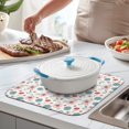 thumbnail image 2 of Pioneer Flower Floral Print Pattern Kitchen Dish Drying Mat 1 Pack, Ultra Absorbent Microfiber Drainer Mat, 16"x18", 2 of 6