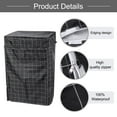 thumbnail image 3 of Top Load Washer Cover, Portable Washing Machine Cover, 22Wx24Dx35H Inch(M Size) Black Grid Waterproof Cover, 3 of 4
