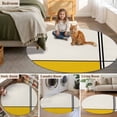 thumbnail image 6 of 5ft Washable Round Rug, Abstract Gemoetric Non-Slip Circle Area Rug for Living Room Bedroom, Art Yellow Color Block Indoor Floor Mat for Home Decor, 6 of 9