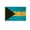 Bahamas 2x3 ft Flag, variant on AGAS Bahamas Stick Flag 12x18 inch mounted onto 24 inch Wood Pole - Printed Single Sided on Polyester - Stitched Edges - Mini Bahamas Flag - Bahamas National Flag BS Flag
