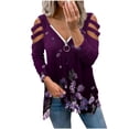 thumbnail image 2 of New Summer Oversize Shirt for Women 2024 Fashion Off Shoulder Casual Lace Half Sleeve V-Neck Zipper Hollow Out T-Shirt Blouse Tops Present for Women 50% off Clearance!, 2 of 5
