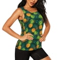 thumbnail image 2 of Gaeub Pineapples with Palm Leaves Women's Workout Tank Tops Lightweight Sleeveless Shirts for Women for Athletic Running Tennis Yoga - Small, 2 of 9