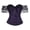 Dark Purple, variant on Womens Royal Dress Lace Sleeve Corset Gown Boned Waist Cincher Shaper Elegant Comfortable Shapewear Dark Purple XXXL