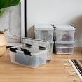thumbnail image 6 of IRIS 19qt WEATHERPRO Airtight Plastic Storage Bin with Lid and Seal and Secure Latching Buckles, 6 of 9