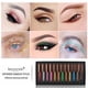 thumbnail image 3 of Fiudx Sombra de Ojos Monocromática, Paleta de 12 Colores Vibrantes con Brillo, Sombra Líquida de Alta Pigmentación, Pincel Fino para Una Aplicación Precisa, Uso Diario En Fiestas y Trabajo, Regalo Id, 3 of 6