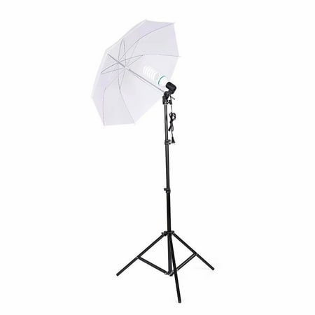 Kshioe Photography Studio Light Kit,Photography Lighting Equipment,85W White Umbrellas Soft Light Box with Backdrops Stand Muslim Cloth (Black & White &