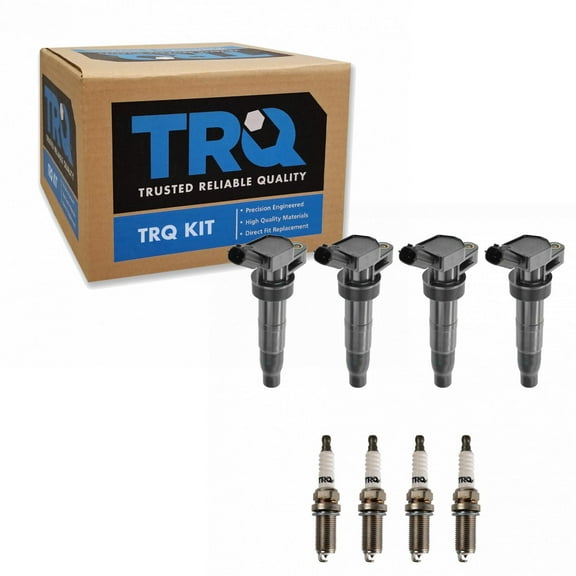 TRQ Ignition Coil & Iridium Spark Plug Kit Set for Hyundai Kia New ICA71840