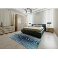 thumbnail image 5 of Ahgly Company Machine Washable Indoor Rectangle Transitional Dark Slate Blue Area Rugs, 5' x 8', 5 of 7