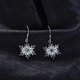 thumbnail image 4 of Pendientes para mujer mamá mujer imitación zafiro con incrustaciones de copo de nieve cuelgan pendientes de gancho joyería de boda declaración de regalo, 4 of 5