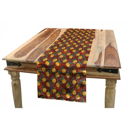 

Abstract Table Runner Rough Sketched Yellow Berries with Brush Strokes Childish Grungy Messy Design Dining Room Kitchen Rectangular Runner 3 Sizes by Ambesonne