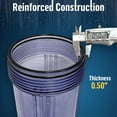thumbnail image 4 of High Capacity 10 x 4.5” Whole House Filter Purifier System for Well or City Water, Presser Relief Button, 1” NPT Brass Port, Double O-ring, Meets NSF Standards & Regulations (Transparent, 2 Sets), 4 of 7