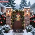 thumbnail image 5 of Metal Hanging Christmas Tree-Shaped Wind Spinner - Cheerful Bear Design with Concentric Circle Pattern for Yard & Garden Decor, 5 of 7