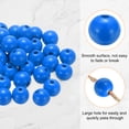 thumbnail image 4 of Uxcell 50 piezas de cuentas de madera azul profundo de 20 mm, cuentas redondas sueltas con agujero grande de 4.5 mm para joyería., 4 of 7