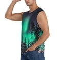 thumbnail image 3 of Fotbe Men's Northern Lights 2 Print Men's Sleeveless Muscle Tank Tops Casual T-Shirts for Gym Workout Beach-XX-Large, 3 of 8