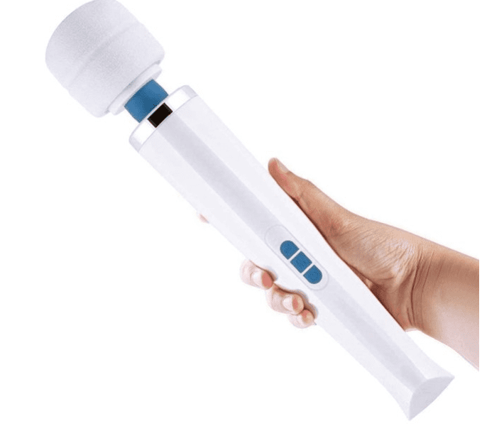 Wand Massager, 20 Vibration Modes and 8 Speeds, Rechargeable, Quiet, Cordless, for Neck Shoulder Back Foot Muscle Body Massage, Sport Recovery White