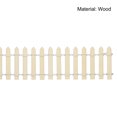 thumbnail image 5 of Uxcell Miniature Garden Fence 35 inch Long Wood Ornament Wooden Decorative Picket Fence Wood Color 2 Pack, 5 of 6
