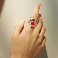 thumbnail image 3 of Crystal Zircon Anillo Exagerado Anillo Espiral Anillo de Primavera de Moda Anillos Grandes, 3 of 4