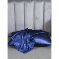 thumbnail image 7 of Move Over Royal Blue Satin Pillowcases Queen, Silk like Satin Pillow Cover Set of 2, Silky Microfiber Solid Pattern, 2 Pack, 7 of 7