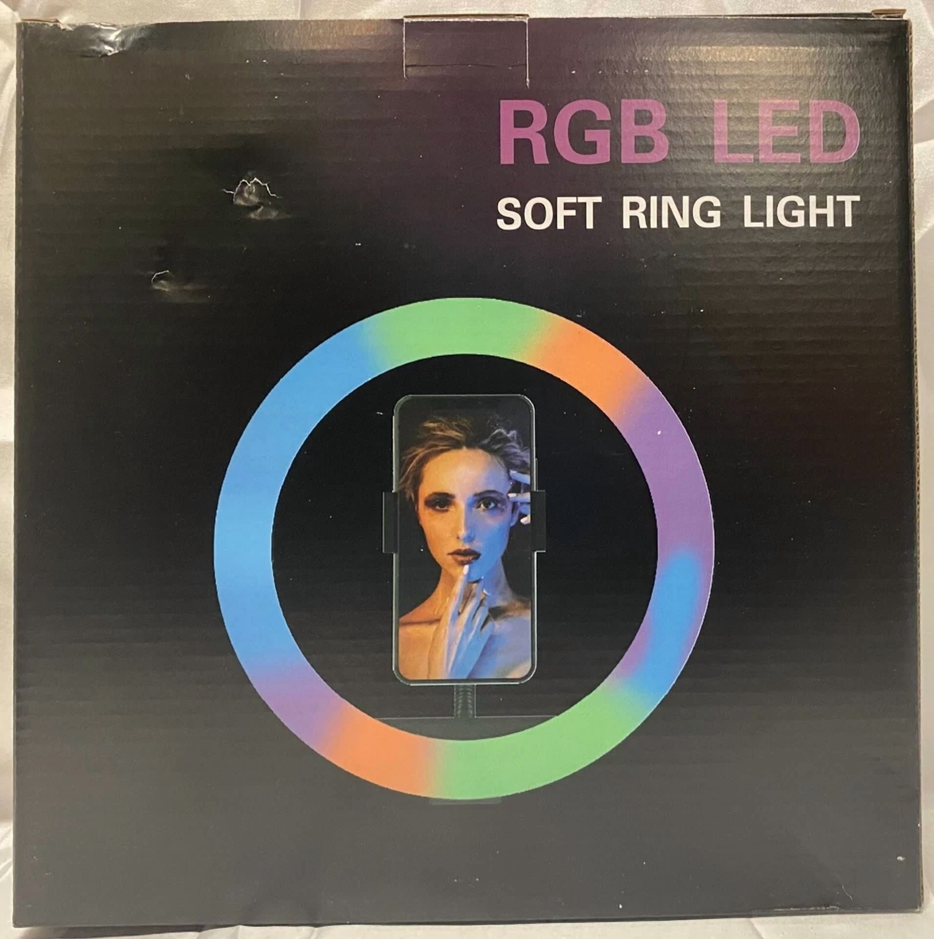 BUTTERFLY- Zomei~ 10In Led Ring Light Tri Pod, Adjustable Stand & Lights, New(Opened Bx)