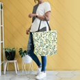 thumbnail image 4 of FORMRS Womens Canvas Tote Bag with Zipper Inner Pocket Shoulder Handbag, Olive Leaf, 4 of 7