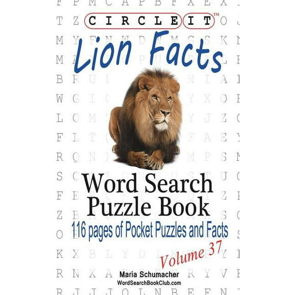 Circle It, Lion Facts, Word Search, Puzzle Book, (Paperback)