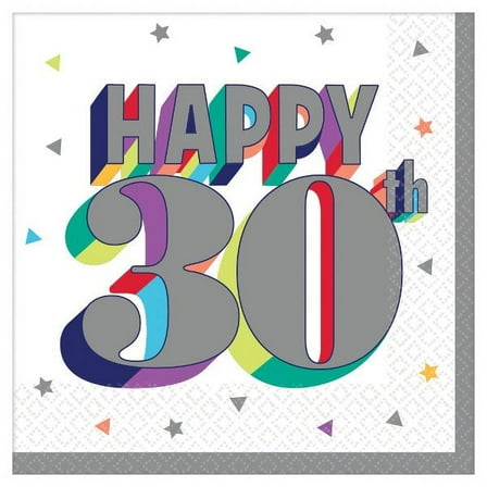 Over the Hill 'Here's to 30' Small Napkins (16ct)