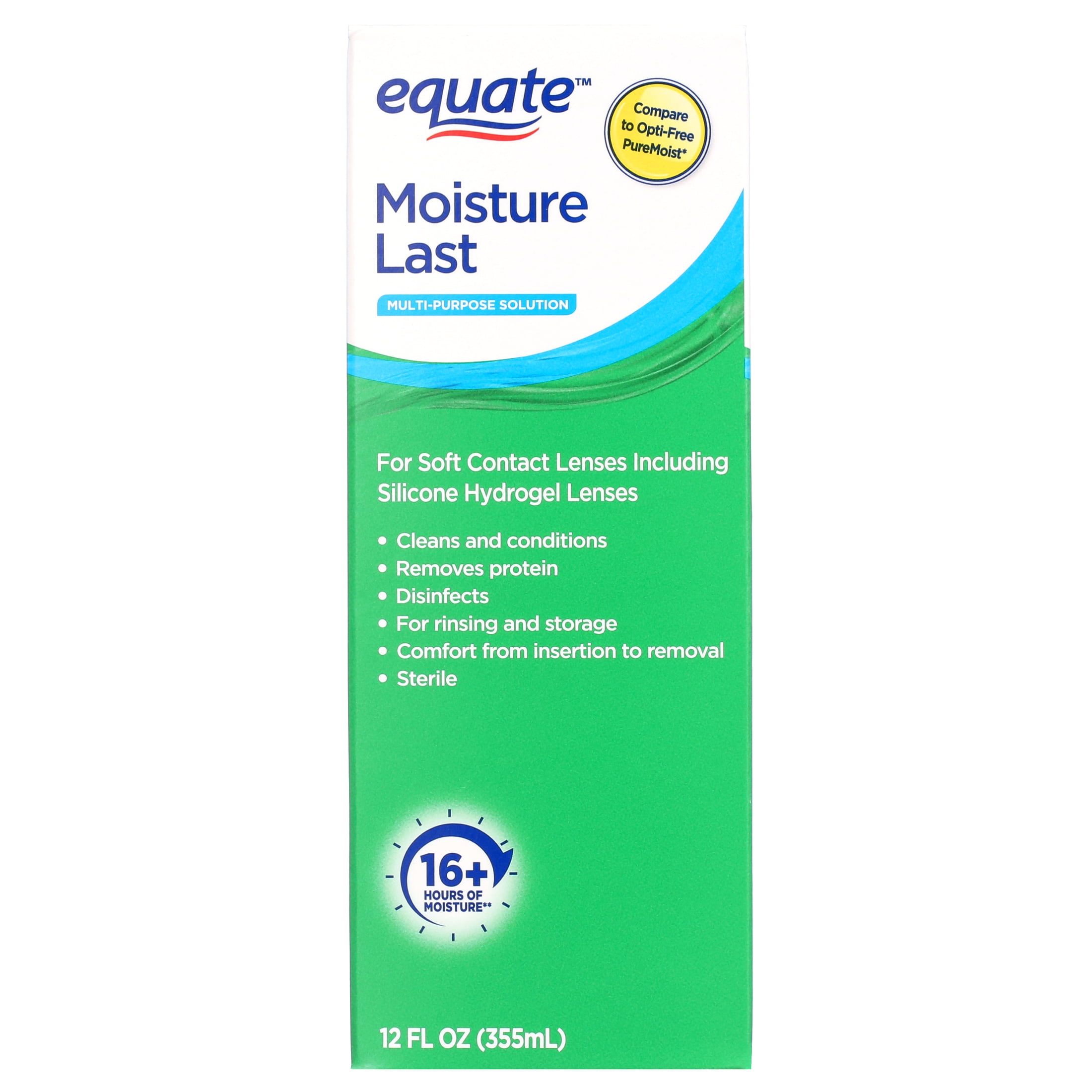 Equate Moisture Last Multi-Purpose Solution, 12 fl oz
