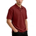 thumbnail image 2 of MYAOYI Polo Shirt for Men Cable Knit Textured Slim Fit Polo Shirt for Men, 2 of 7