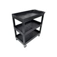 thumbnail image 3 of Luxor High Capacity 3 Tub Shelf Cart Black, 3 of 6