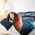 thumbnail image 4 of Feelyou 3D Basketball Print Bedding Comforter Set, Modern Ball Game Lover Twin Comforter Sets, Teen Boy Girl Kid Reversible Bedding Set, Breathable Home Decor, 2pcs, 4 of 8