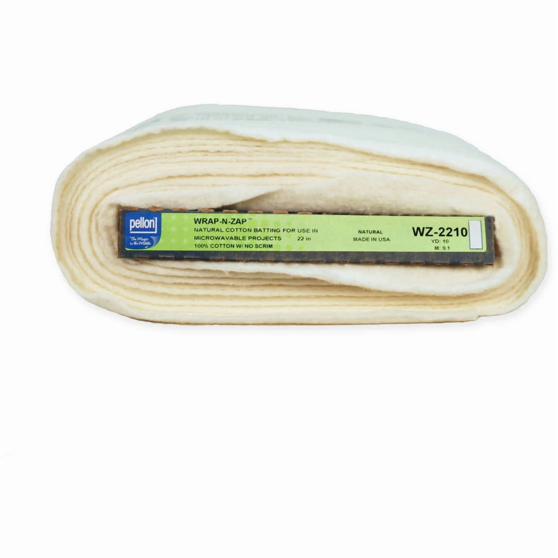 Pellon Wrap-N-Zap Quilting Batting, off-White 22" x 10 Yards by the Bolt