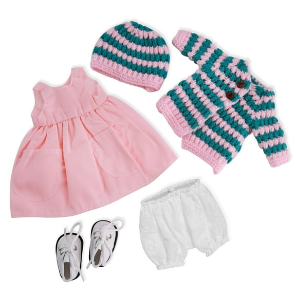 BlissfulPixie Waldorf Doll Dress & Scarf - 12-inch Handmade Outfit Set