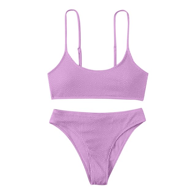 Conjunto de bikini de dos piezas cómodo con contraste de pecho alto para mujer OAVQHLG3B Store lin121212